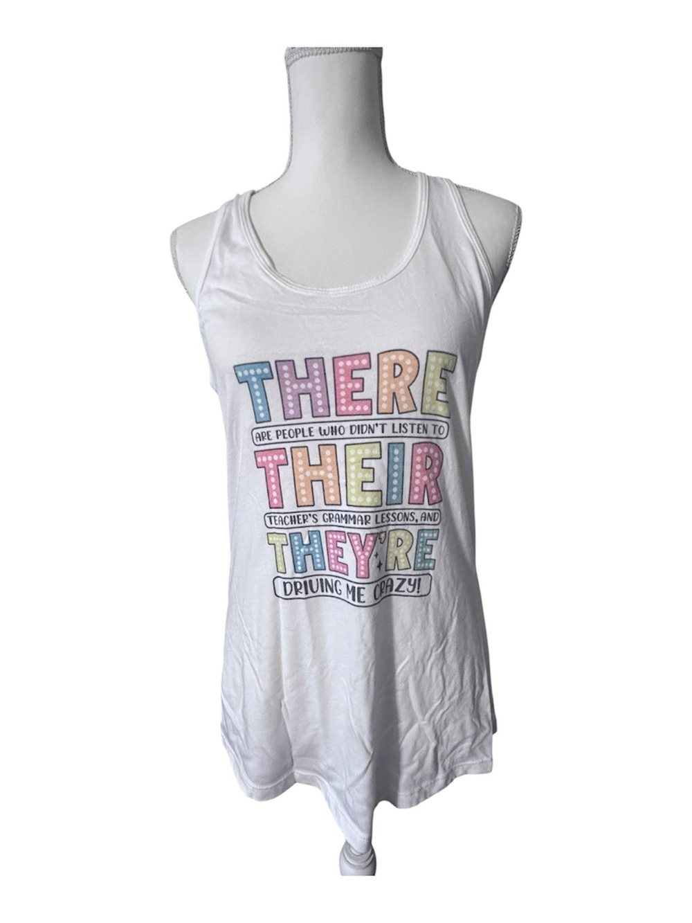 NWOT - Ideal-T by Next Level brand white racerback tank top